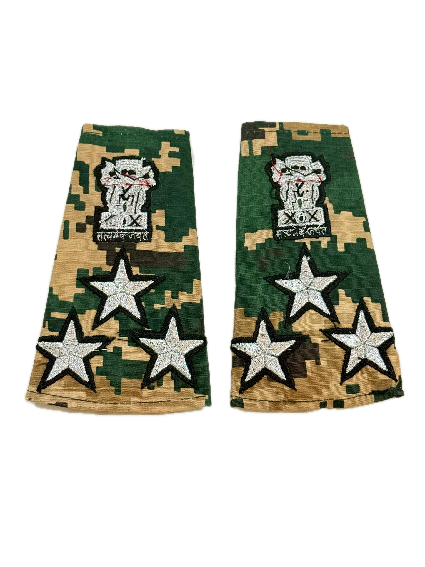 BSF NEW RANK SET CAMOUFLAGE DEPUTY INSPECTOR GENERAL (DIG) MACHINE ZARI