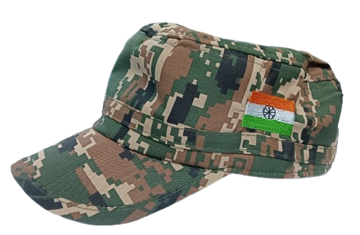 P Cap CRPF Pattern With Indian National Flag Logo