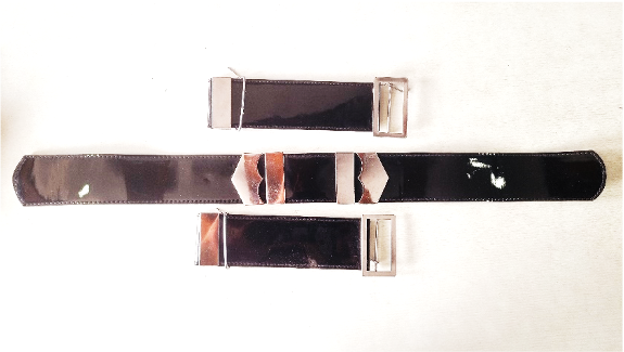 3 Piece Officer's Belt Black