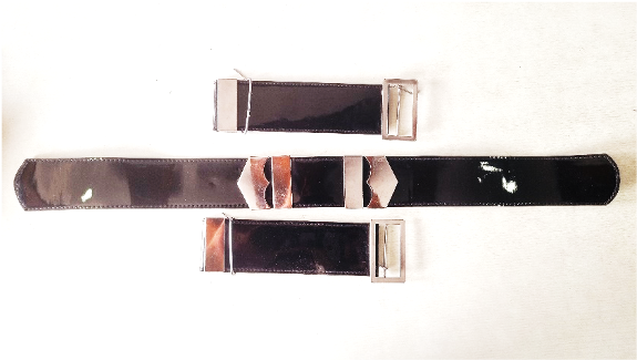 3 Piece Officer's Belt Black