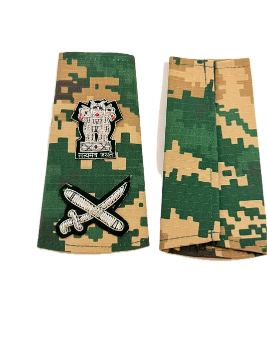 BSF NEW RANK SET CAMOUFLAGE ADDITIONAL DIRECTOR GENERAL (ADG) MACHINE ZARI