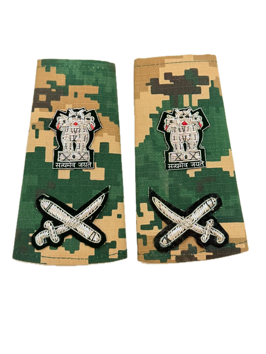 BSF NEW RANK SET CAMOUFLAGE INSPECTOR GENERAL (IG) HAND ZARI
