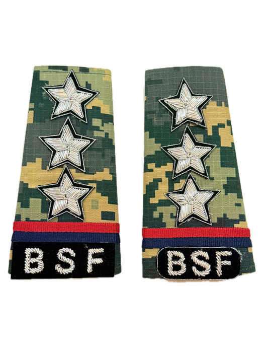 BSF NEW RANK SET CAMOUFLAGE INSPECTOR MACHINE ZARI