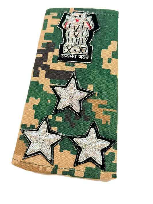 BSF NEW RANK SET CAMOUFLAGE DEPUTY INSPECTOR GENERAL (DIG) HAND ZARI