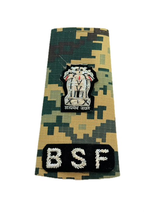 BSF New RANK SET CAMOUFLAGE DEPUTY COMMANDANT (DC) HAND ZARI