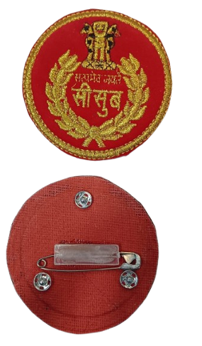 Bsf Round Badge Hindi Embroidered