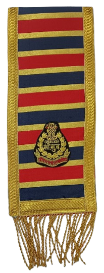 Kamarband Jhallar With Bsf Embroidered Badge And Zari Border Work