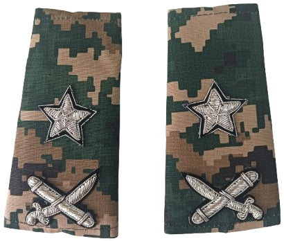 BSF NEW RANK SET CAMOUFLAGE INSPECTOR GENERAL (IG) MACHINE ZARI