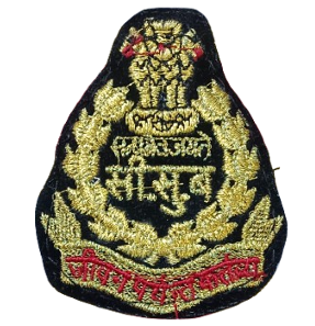 Kamarband Jhallar With Bsf Embroidered Badge And Zari Border Work
