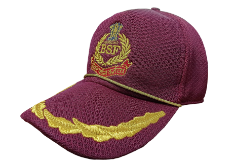 Officer's P cap Mahroon BSF