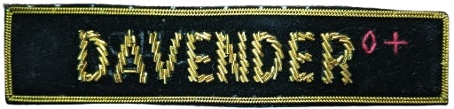 NAME PLATE IN GOLDEN HAND ZARI