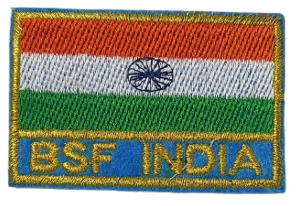 Indian Bsf flag badge