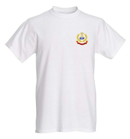 T-SHIRT WHITE WITH BSF EMBLEM