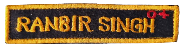 Name Plate Camoflauge Embroidery