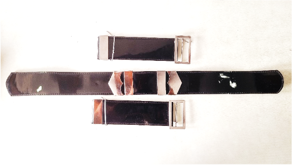3 Piece Officer's Belt Black